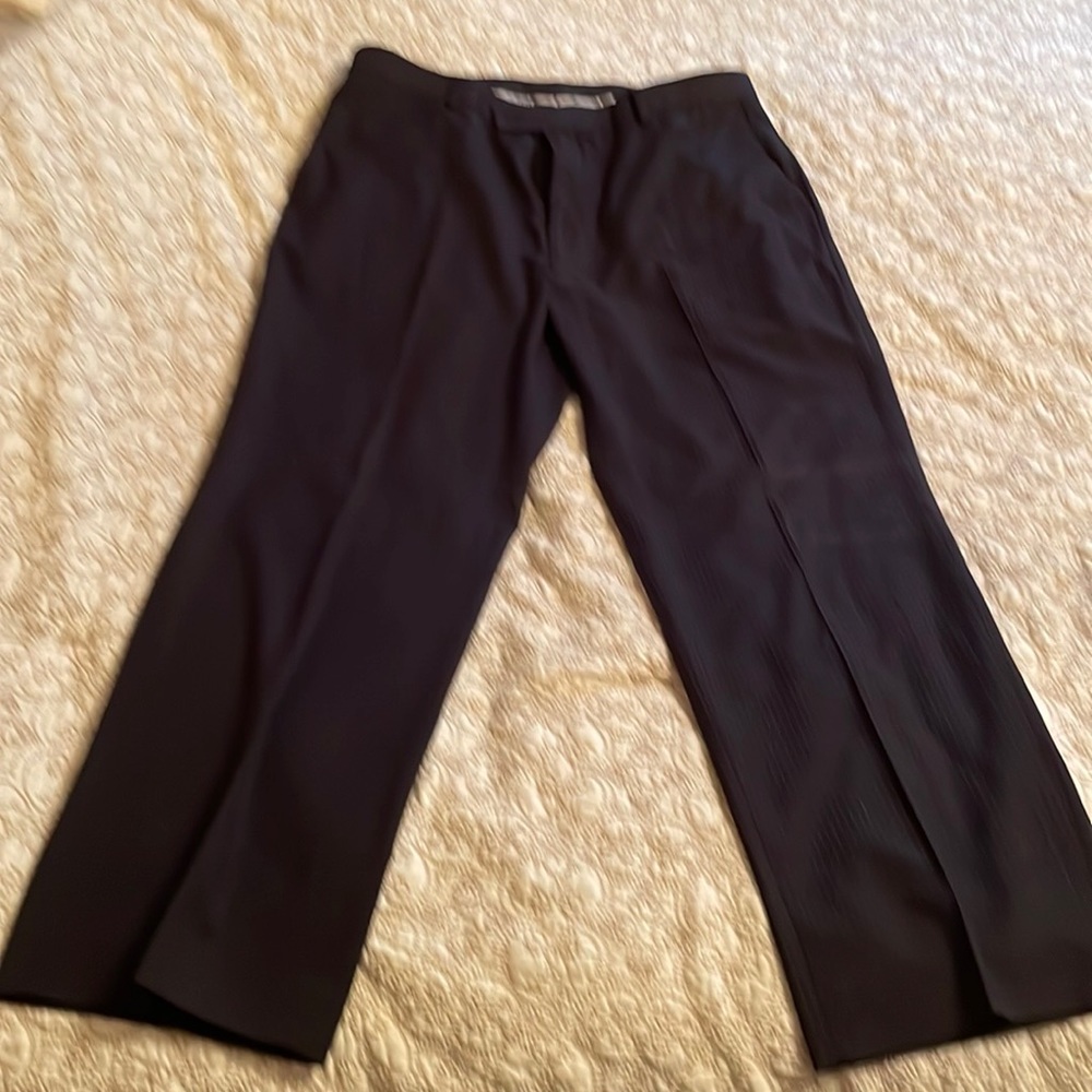 JF J. Ferrar Black Pinstripe Dress Pants